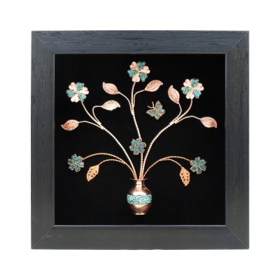 تابلو فیروزه کوبی سلام مدل گل و گلدان کد 101